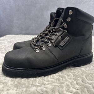 Harley-Davidson® Men's Templin Black Leather Motorcycle Boots D93434 Men’s 10.5